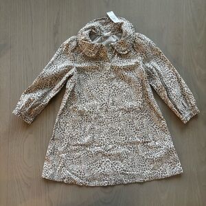 Gap Kids Corduroy Leopard Print Long Sleeve Dress 5T (NWT)
